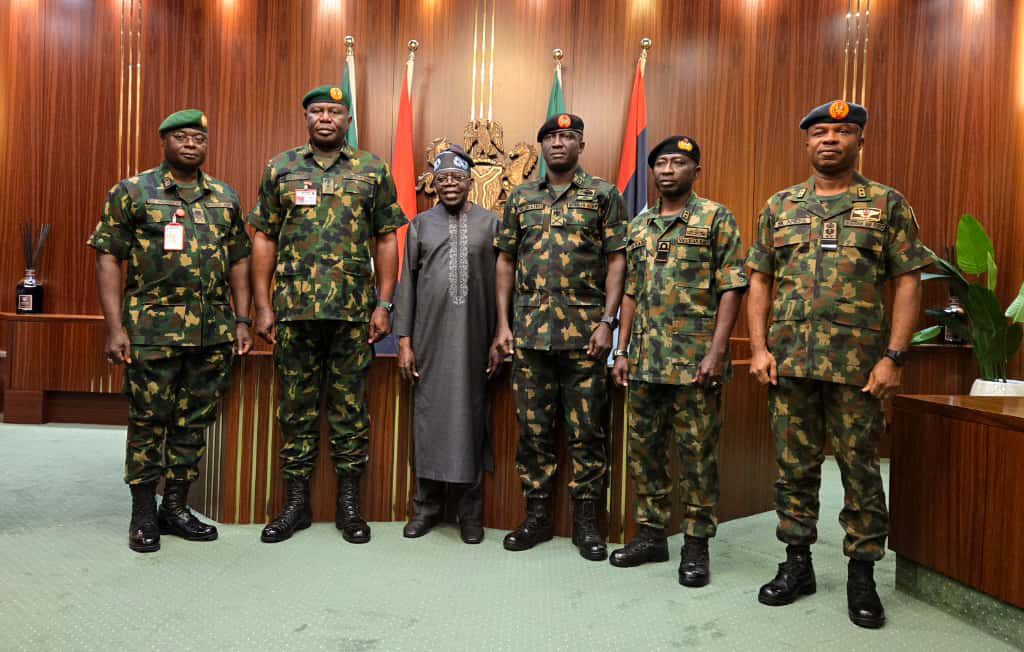 No More Excuses – Tinubu Tasks New Service Chiefs on Terrorism, Banditry