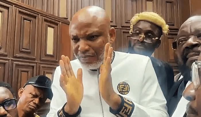 JUST IN: Nnamdi Kanu Declines to Open Defence, Insists No Valid Charge Against Him